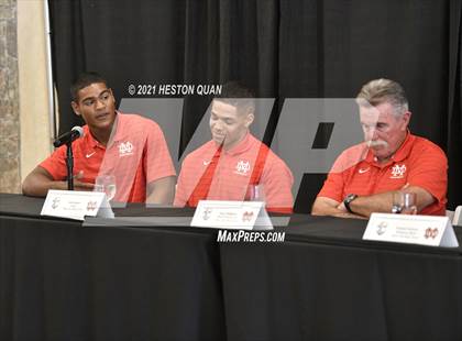 Thumbnail 2 in Trinity League Football Media Day - Mater Dei photogallery.