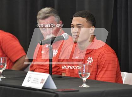 Thumbnail 2 in Trinity League Football Media Day - Mater Dei photogallery.