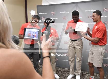 Thumbnail 1 in Trinity League Football Media Day - Mater Dei photogallery.