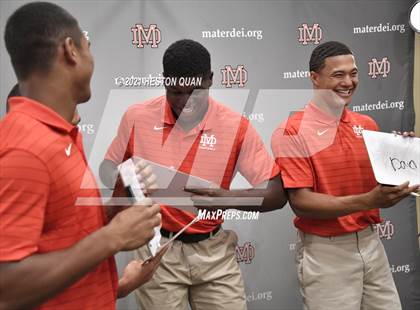 Thumbnail 3 in Trinity League Football Media Day - Mater Dei photogallery.