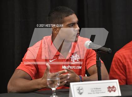 Thumbnail 2 in Trinity League Football Media Day - Mater Dei photogallery.