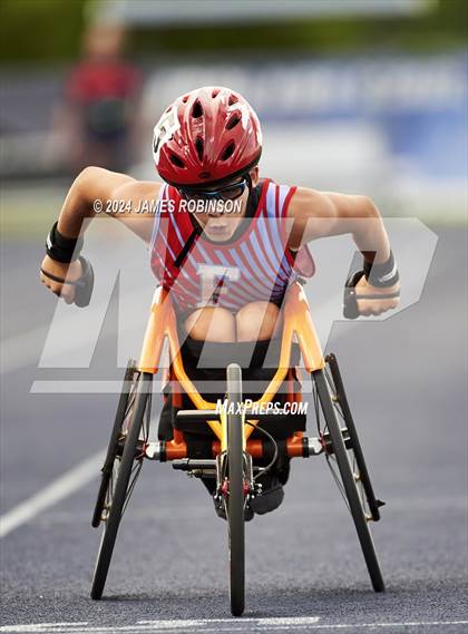 Thumbnail 1 in FHSAA 4A Finals (400M Wheelchair) photogallery.