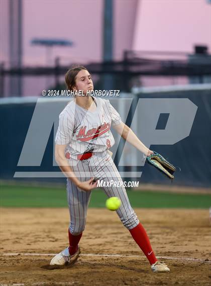 Thumbnail 3 in Marcus vs. Guyer (UIL 6A Softball REGIONAL QUARTER FINAL) photogallery.