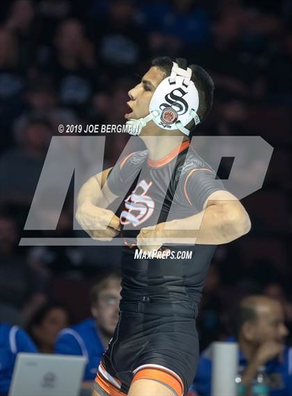 Thumbnail 1 in CIF State Boys Wrestling Championships (Finals; 106lbs - 145llbs) photogallery.