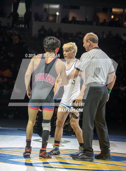 Thumbnail 1 in CIF State Boys Wrestling Championships (Finals; 106lbs - 145llbs) photogallery.