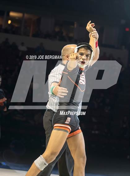 Thumbnail 1 in CIF State Boys Wrestling Championships (Finals; 106lbs - 145llbs) photogallery.