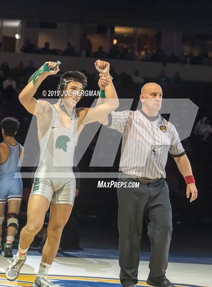 Thumbnail 1 in CIF State Boys Wrestling Championships (Finals; 106lbs - 145llbs) photogallery.
