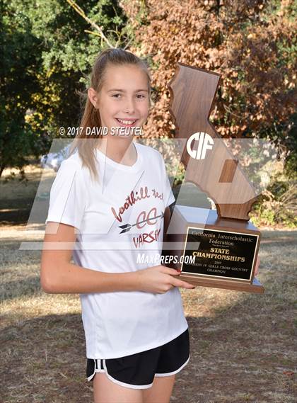 Thumbnail 1 in CIF State Cross Country Championships (Girls Awards) photogallery.