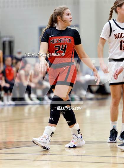 Thumbnail 3 in Muenster vs Nocona (UIL Basketball 2A Regional Semifinal) photogallery.