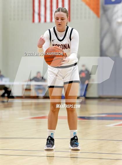 Thumbnail 1 in Muenster vs Nocona (UIL Basketball 2A Regional Semifinal) photogallery.