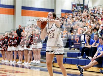 Thumbnail 2 in Muenster vs Nocona (UIL Basketball 2A Regional Semifinal) photogallery.