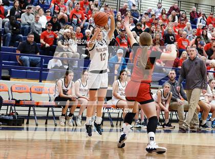 Thumbnail 3 in Muenster vs Nocona (UIL Basketball 2A Regional Semifinal) photogallery.