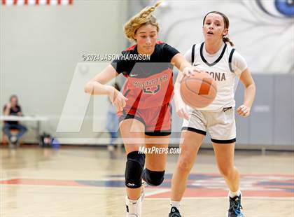 Thumbnail 1 in Muenster vs Nocona (UIL Basketball 2A Regional Semifinal) photogallery.