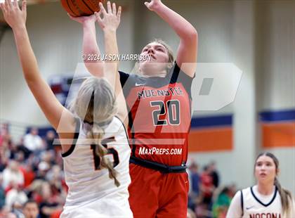 Thumbnail 3 in Muenster vs Nocona (UIL Basketball 2A Regional Semifinal) photogallery.