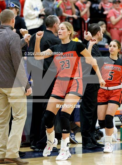 Thumbnail 3 in Muenster vs Nocona (UIL Basketball 2A Regional Semifinal) photogallery.