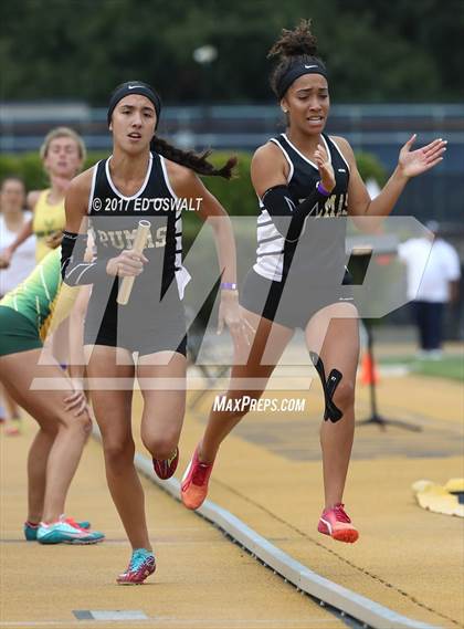 Thumbnail 1 in CIF NCS Masters Track and Field (4x400 Meter Relay) photogallery.
