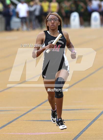 Thumbnail 1 in CIF NCS Masters Track and Field (4x400 Meter Relay) photogallery.
