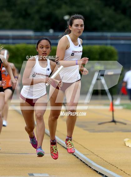 Thumbnail 1 in CIF NCS Masters Track and Field (4x400 Meter Relay) photogallery.