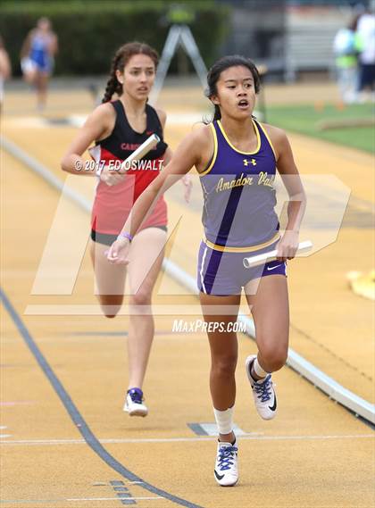 Thumbnail 1 in CIF NCS Masters Track and Field (4x400 Meter Relay) photogallery.