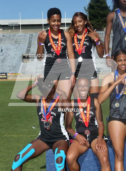 Thumbnail 2 in CIF NCS Masters Track and Field (4x400 Meter Relay) photogallery.