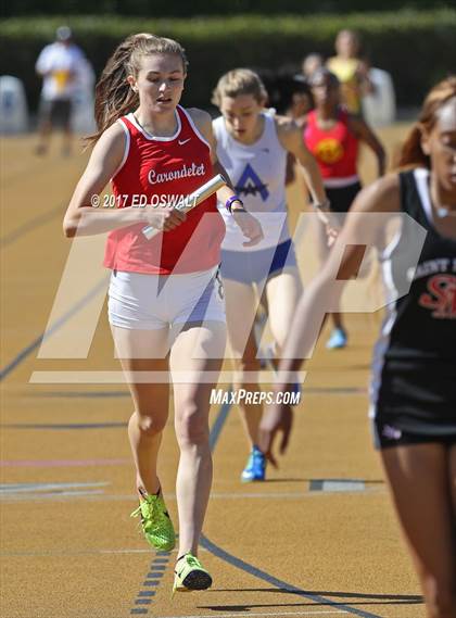 Thumbnail 2 in CIF NCS Masters Track and Field (4x400 Meter Relay) photogallery.