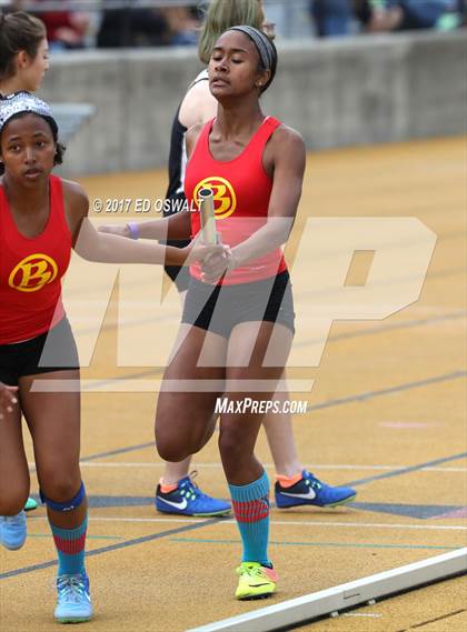 Thumbnail 1 in CIF NCS Masters Track and Field (4x400 Meter Relay) photogallery.