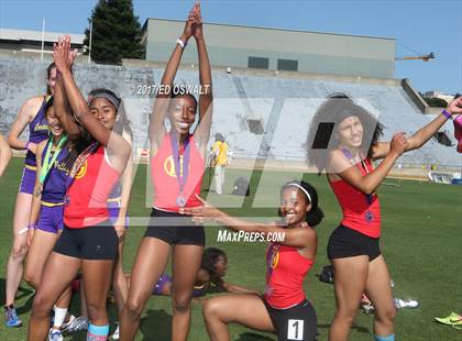 Thumbnail 1 in CIF NCS Masters Track and Field (4x400 Meter Relay) photogallery.