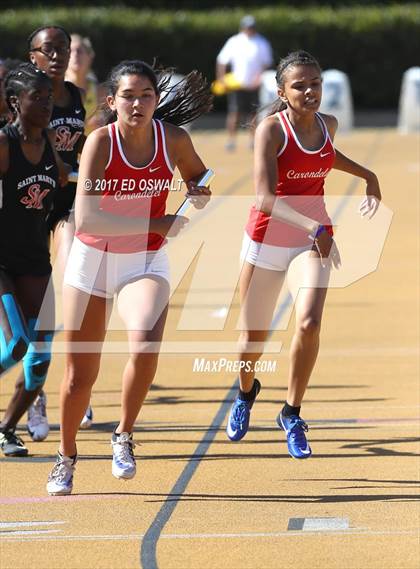 Thumbnail 1 in CIF NCS Masters Track and Field (4x400 Meter Relay) photogallery.