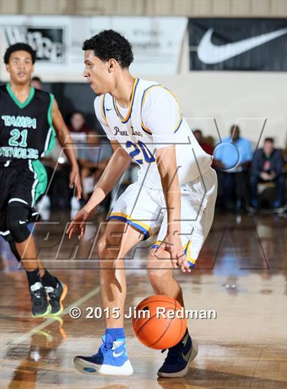 Thumbnail 2 in Tampa Catholic vs. Charlotte (City of Palms Classic) photogallery.