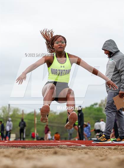 Thumbnail 1 in Suburban Red Conference Championship - Girls Field Events photogallery.