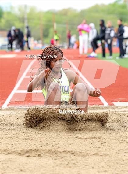 Thumbnail 1 in Suburban Red Conference Championship - Girls Field Events photogallery.