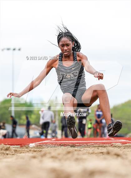 Thumbnail 1 in Suburban Red Conference Championship - Girls Field Events photogallery.