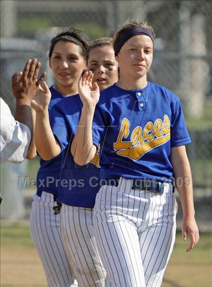 Thumbnail 1 in Elizabeth Learning Center vs. LACES (CIF LA City Section Small School Final) photogallery.