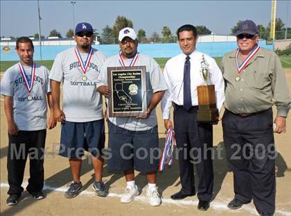 Thumbnail 1 in Elizabeth Learning Center vs. LACES (CIF LA City Section Small School Final) photogallery.