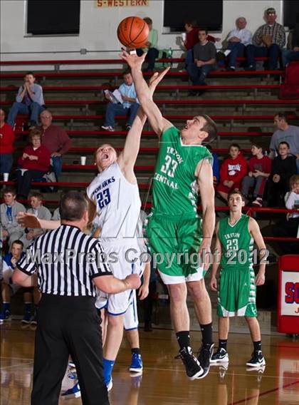 Thumbnail 1 in Triton Central vs Waldron (Shelby County Tournament) photogallery.