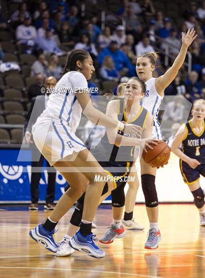 Thumbnail 1 in Notre Dame vs Highlands (2024 9th Region Girls Basketball Tournament) photogallery.