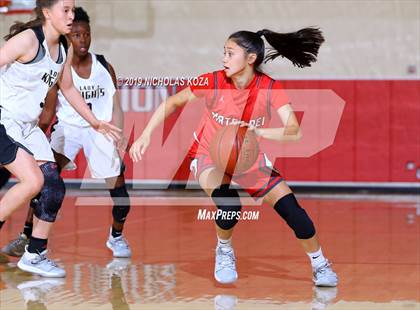Thumbnail 1 in Mater Dei vs. Bishop Montgomery (Battle at the Beach) photogallery.