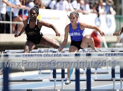 Thumbnail 2 in CIF SS Master Track & Field Championship (Girls 110 Hurdles) photogallery.