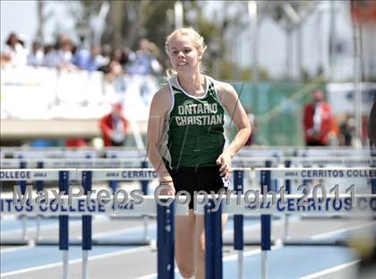 Thumbnail 2 in CIF SS Master Track & Field Championship (Girls 110 Hurdles) photogallery.