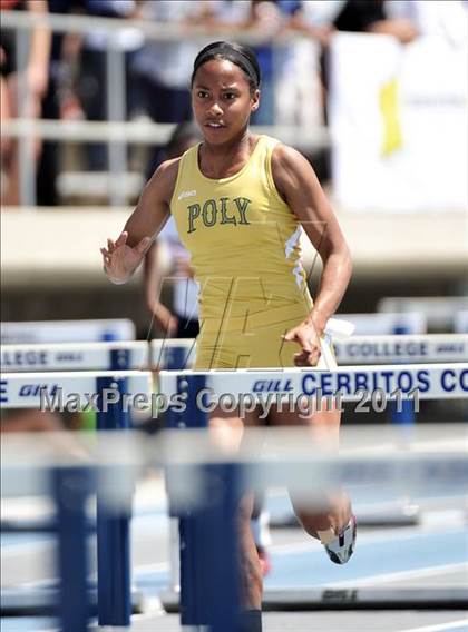 Thumbnail 1 in CIF SS Master Track & Field Championship (Girls 110 Hurdles) photogallery.