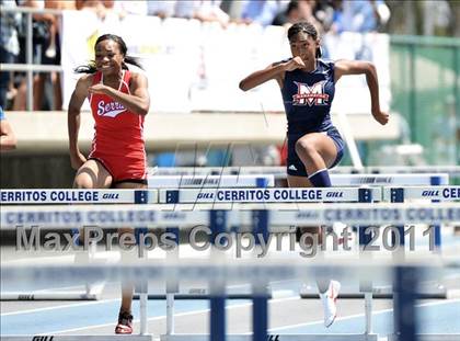 Thumbnail 2 in CIF SS Master Track & Field Championship (Girls 110 Hurdles) photogallery.