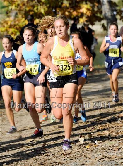Thumbnail 2 in CIF State Cross Country Championships (Girls Division I) photogallery.