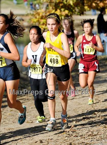 Thumbnail 1 in CIF State Cross Country Championships (Girls Division I) photogallery.
