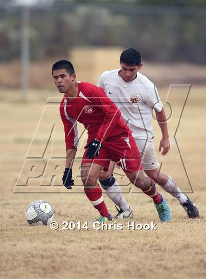 Thumbnail 2 in Tucson High Magnet School vs. Salpointe Catholic (Chris Maier Tournament - Semi Final Game) photogallery.