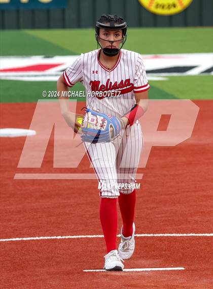 Thumbnail 2 in Melissa vs. Forney (UIL 5A Softball Regional Final) photogallery.
