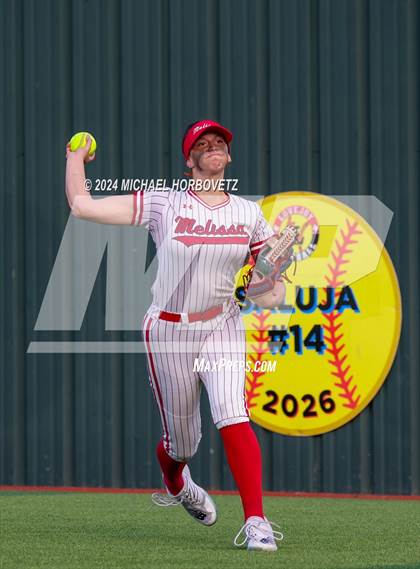 Thumbnail 3 in Melissa vs. Forney (UIL 5A Softball Regional Final) photogallery.