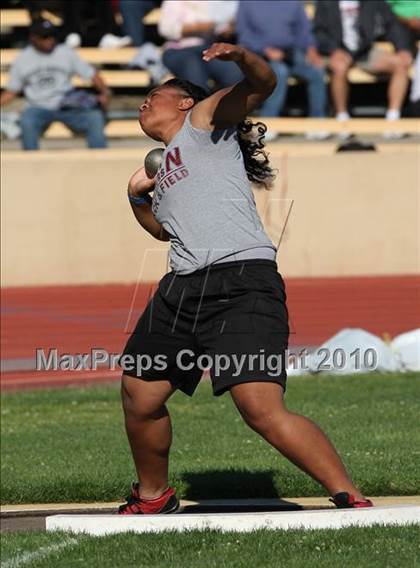 Thumbnail 2 in CIF SJS Masters Championships (Girls Shot Put - Final) photogallery.