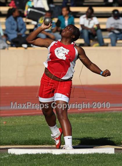 Thumbnail 2 in CIF SJS Masters Championships (Girls Shot Put - Final) photogallery.