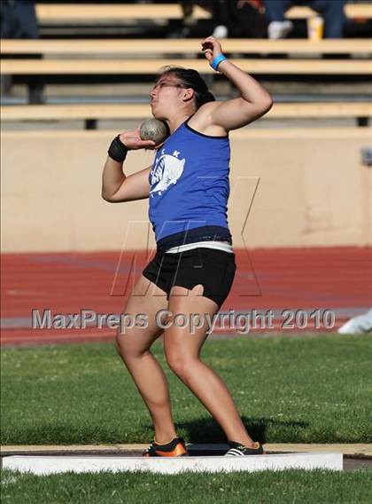 Thumbnail 1 in CIF SJS Masters Championships (Girls Shot Put - Final) photogallery.