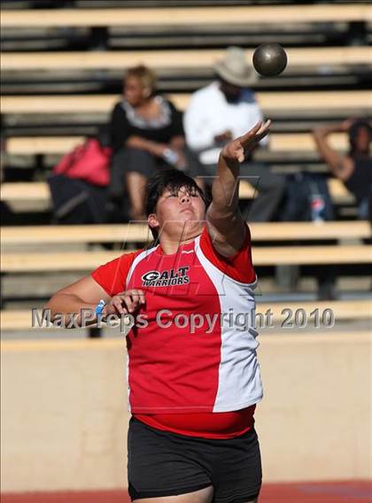 Thumbnail 1 in CIF SJS Masters Championships (Girls Shot Put - Final) photogallery.
